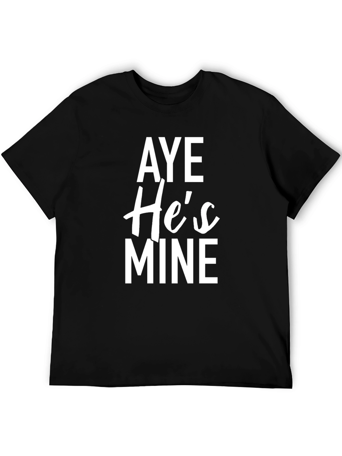 Aye Hes Mine Graphic Tee - Black Cotton Blend