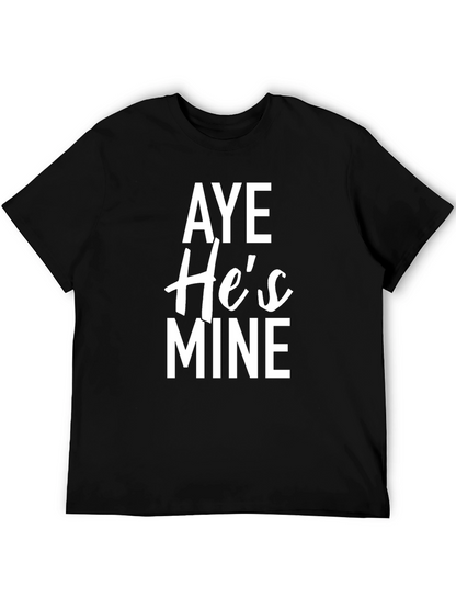 Aye Hes Mine Graphic Tee - Black Cotton Blend