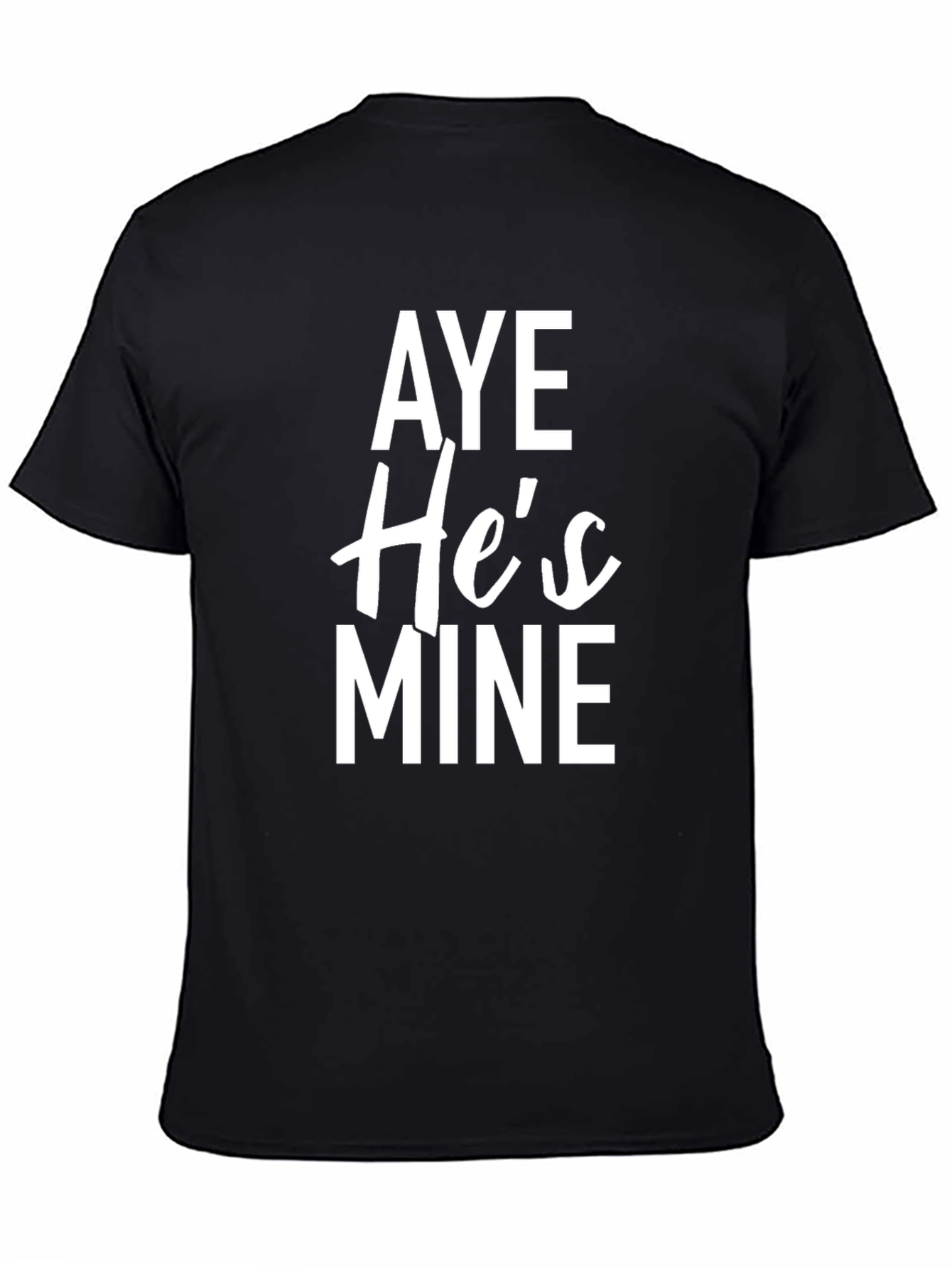 Aye Hes Mine Graphic Tee - Black Cotton Blend