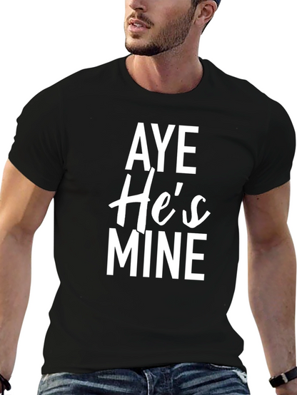 Aye Hes Mine Graphic Tee - Black Cotton Blend