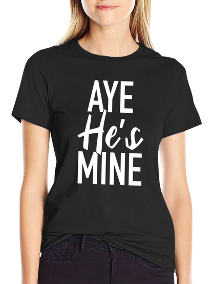 Aye Hes Mine Graphic Tee - Black Cotton Blend