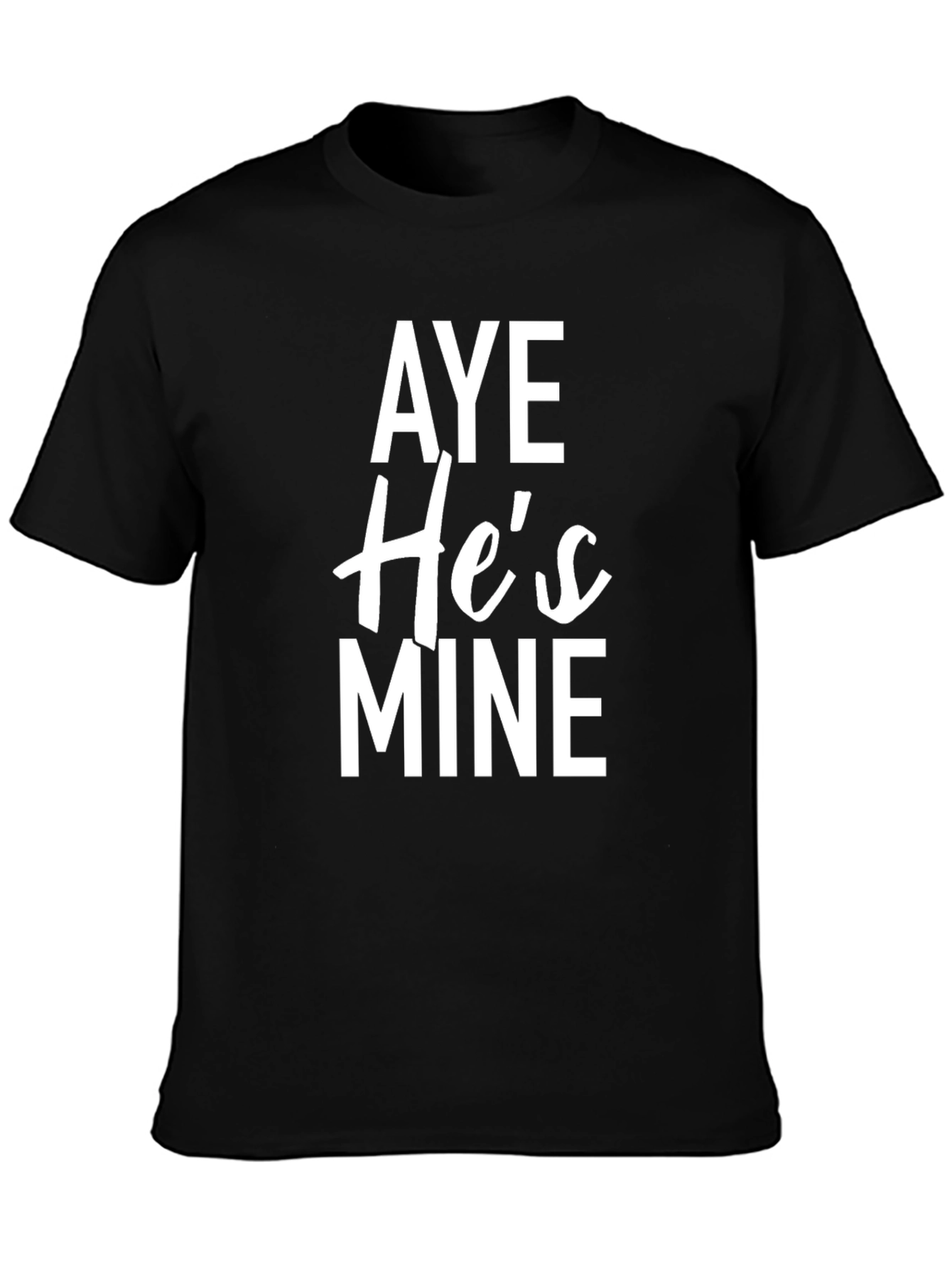 Aye Hes Mine Graphic Tee - Black Cotton Blend