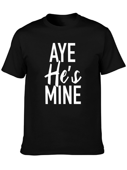 Aye Hes Mine Graphic Tee - Black Cotton Blend