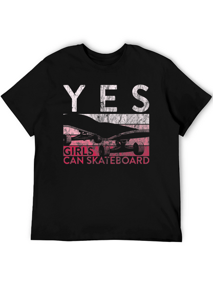Girls Can Skateboard Graphic Tee