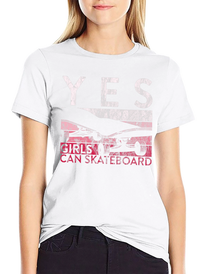 Girls Can Skateboard Graphic Tee