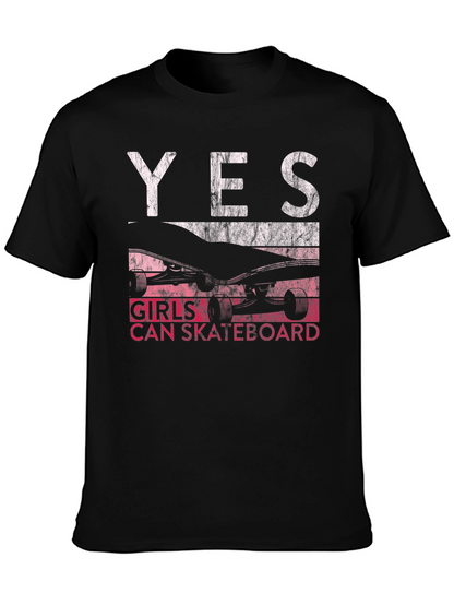 Girls Can Skateboard Graphic Tee