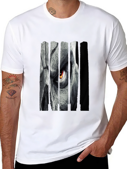Grim Eye Graphic Print Black T-Shirt