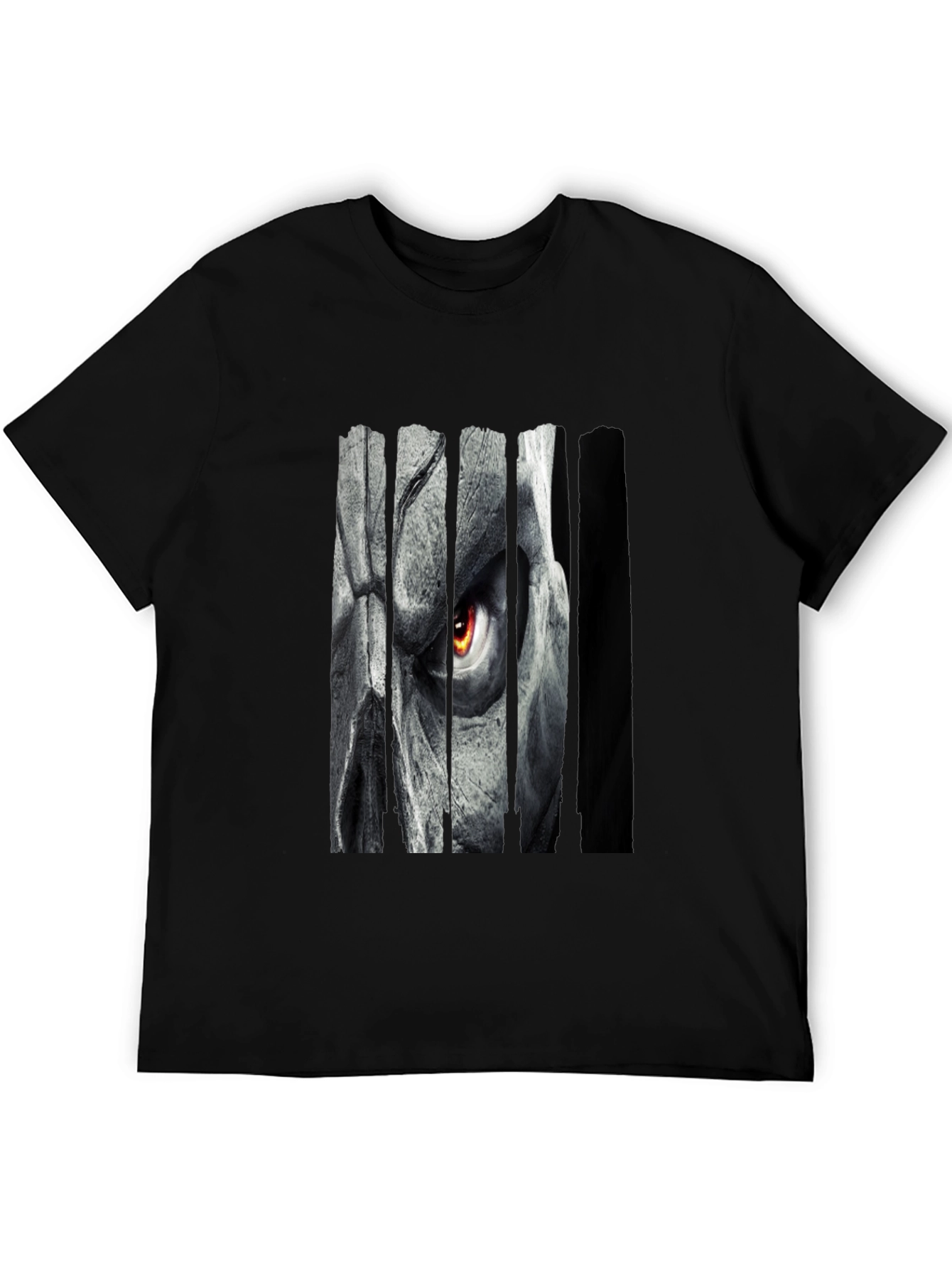 Grim Eye Graphic Print Black T-Shirt