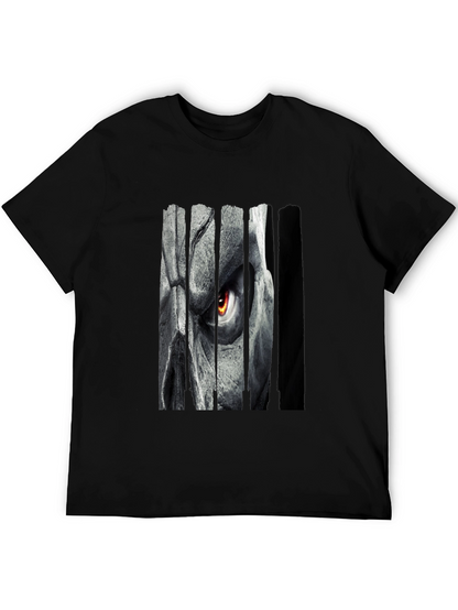 Grim Eye Graphic Print Black T-Shirt