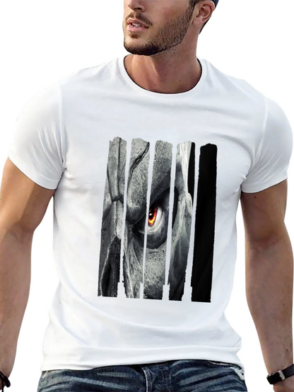 Grim Eye Graphic Print Black T-Shirt