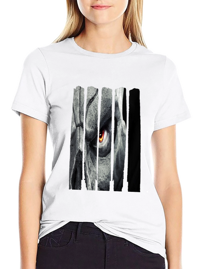 Grim Eye Graphic Print Black T-Shirt