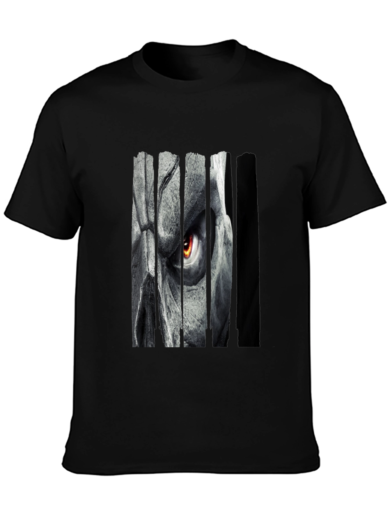 Grim Eye Graphic Print Black T-Shirt
