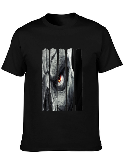 Grim Eye Graphic Print Black T-Shirt