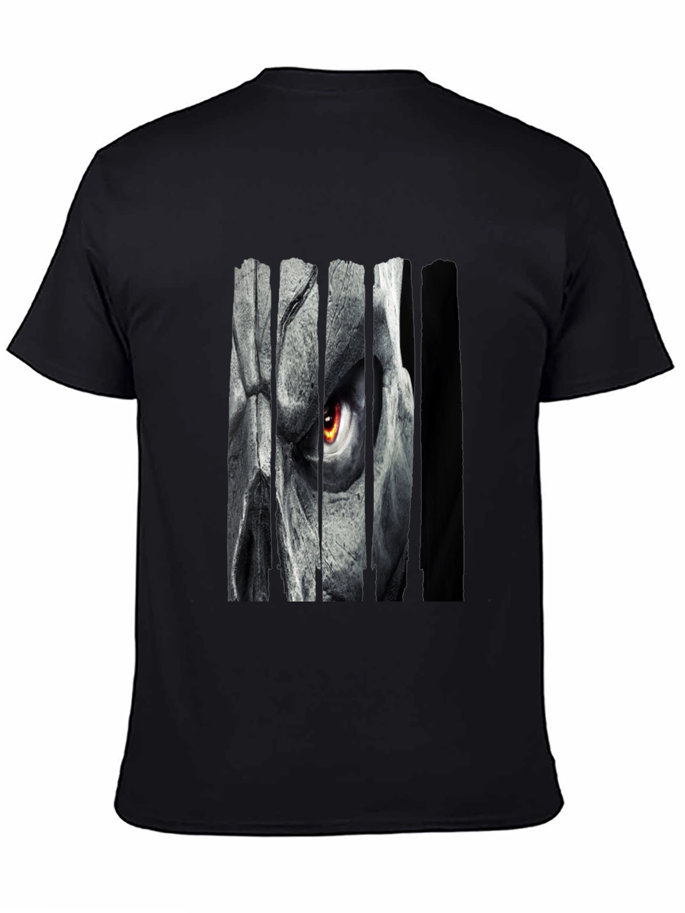 Grim Eye Graphic Print Black T-Shirt