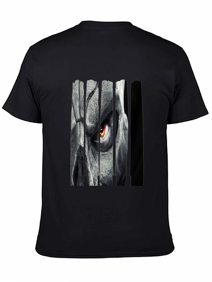 Grim Eye Graphic Print Black T-Shirt