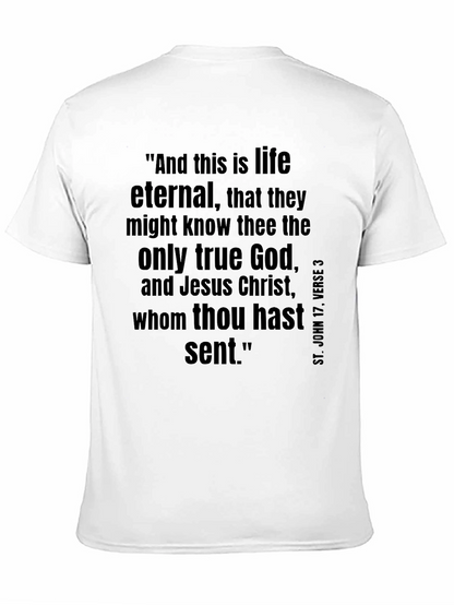 Eternal Life T-Shirt Christian Verse Black Tee