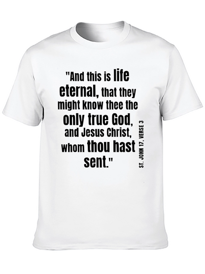 Eternal Life T-Shirt Christian Verse Black Tee