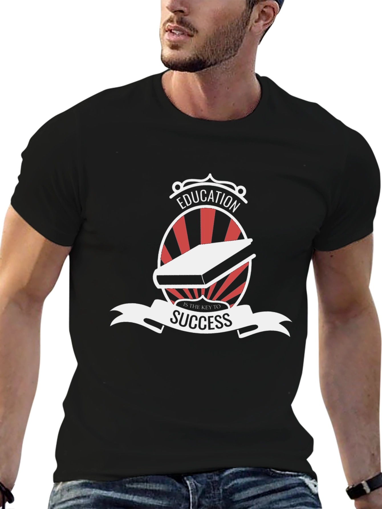 Education is Key Black T-Shirt