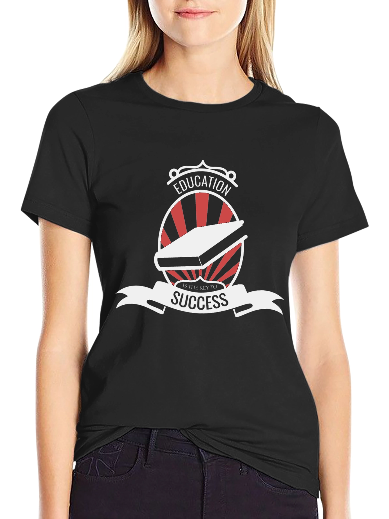 Education is Key Black T-Shirt