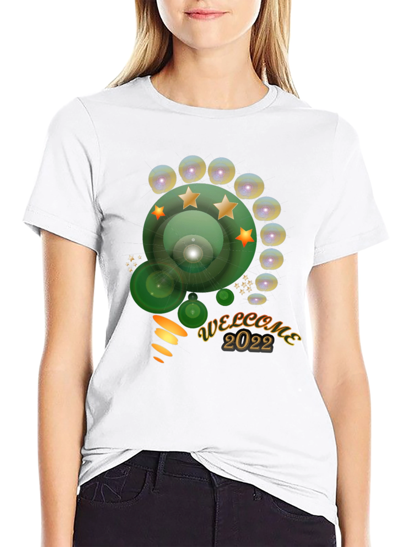 Welcome 2022 Graphic Tee - Stylish Mens Black T-Shirt