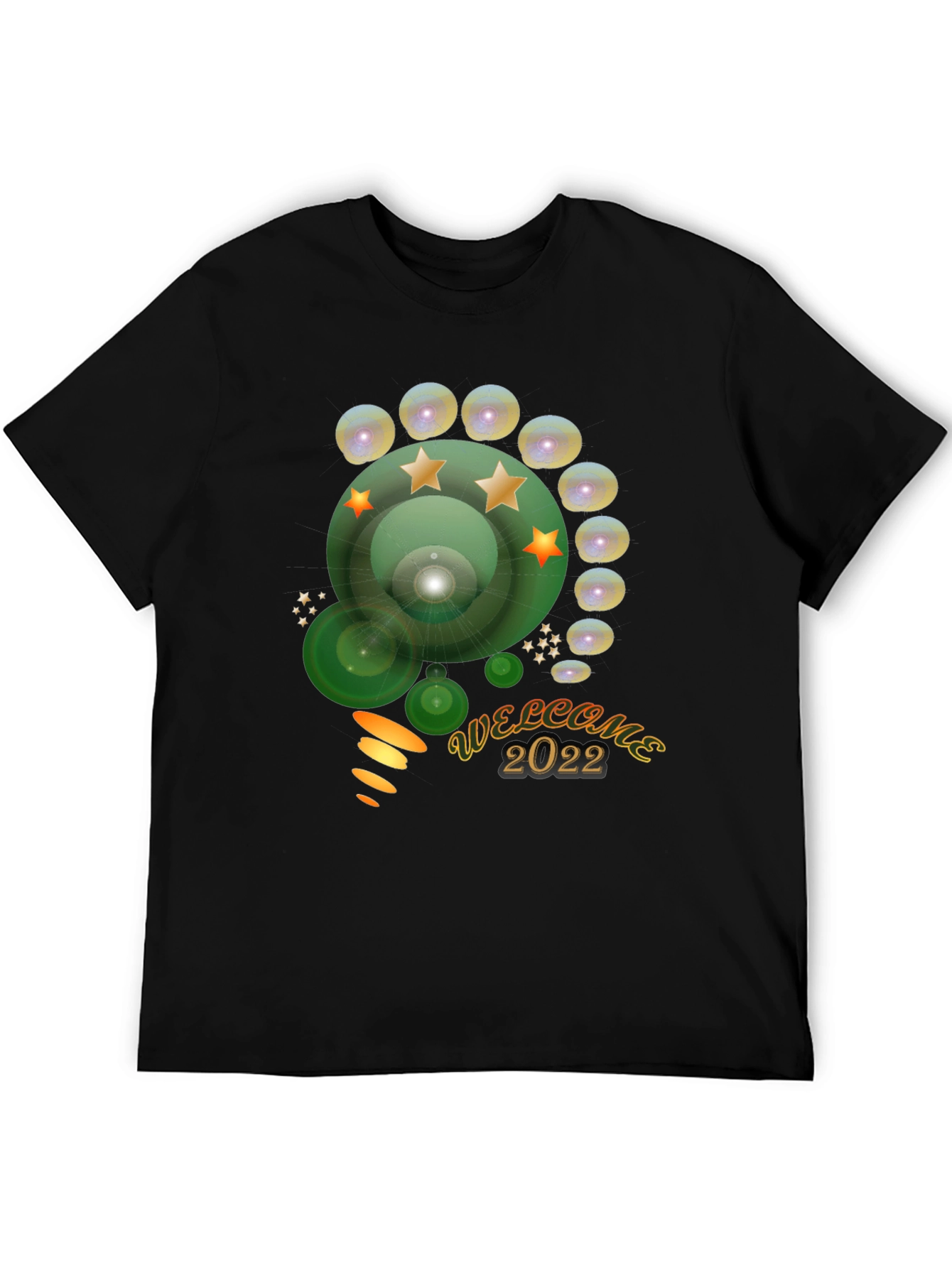 Welcome 2022 Graphic Tee - Stylish Mens Black T-Shirt