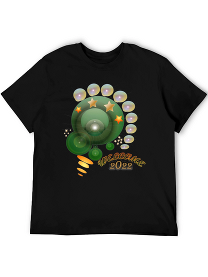Welcome 2022 Graphic Tee - Stylish Mens Black T-Shirt