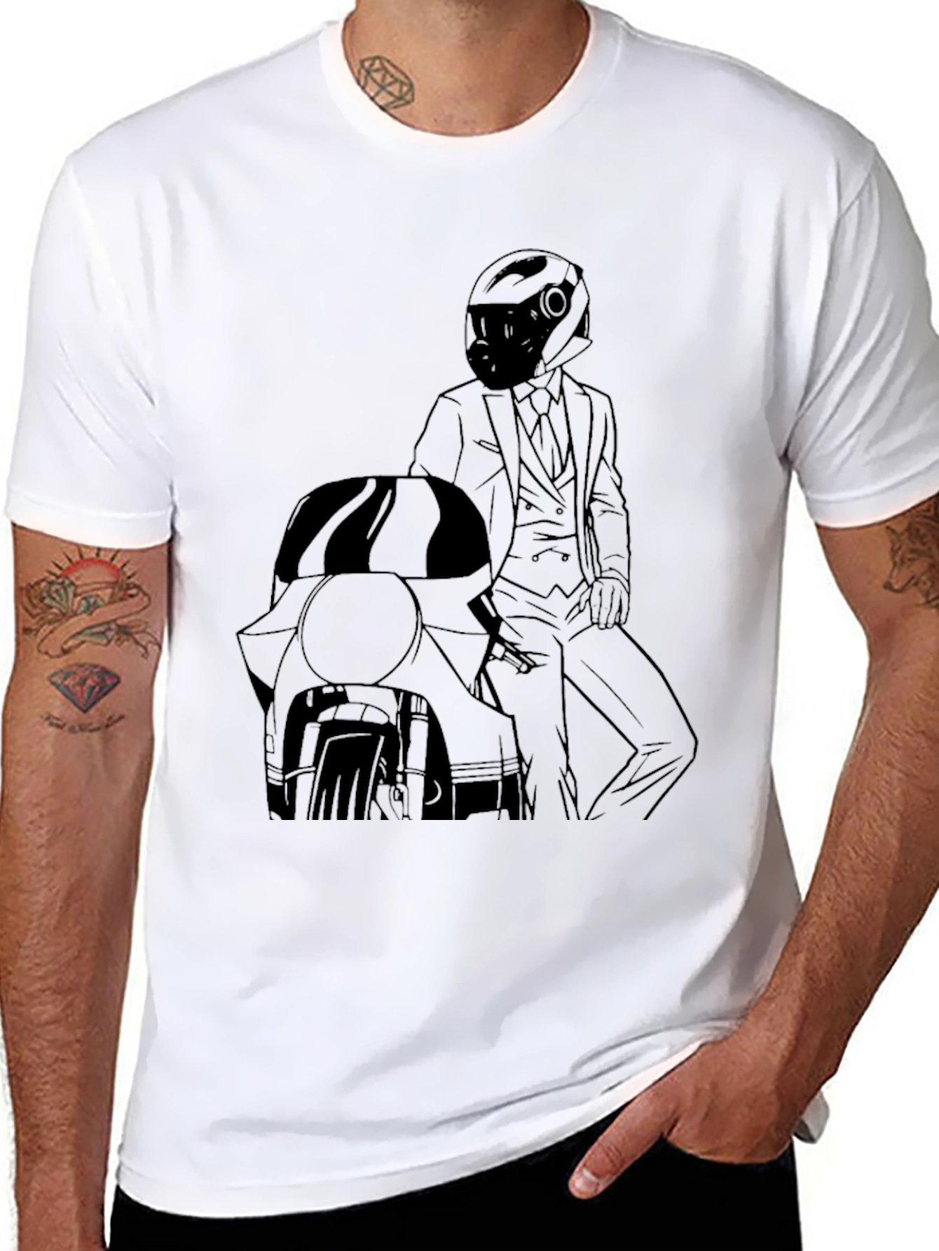 Biker Suit T-Shirt - Cool Motorcycle Graphic Tee