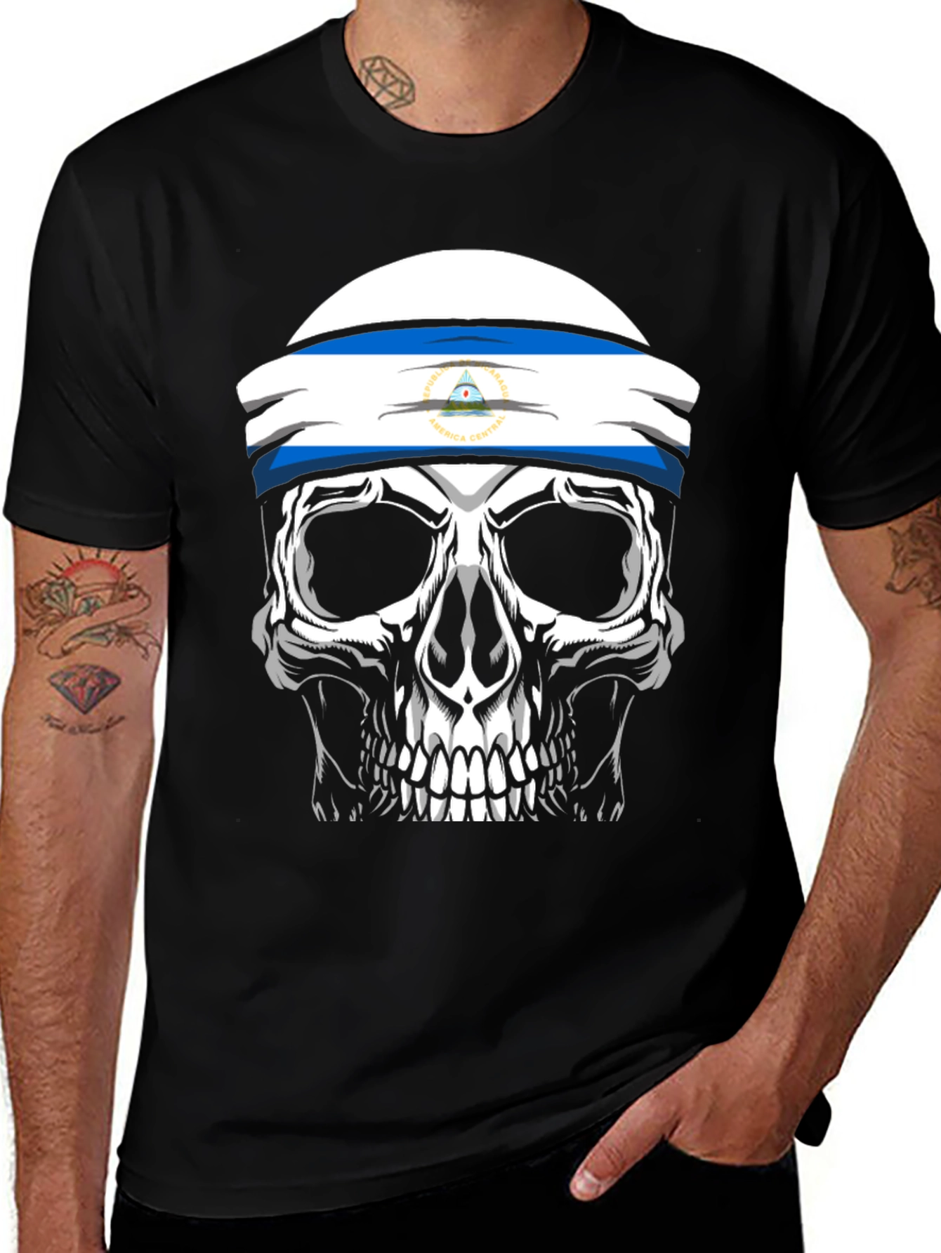 Nicaragua Skull Graphic Tee
