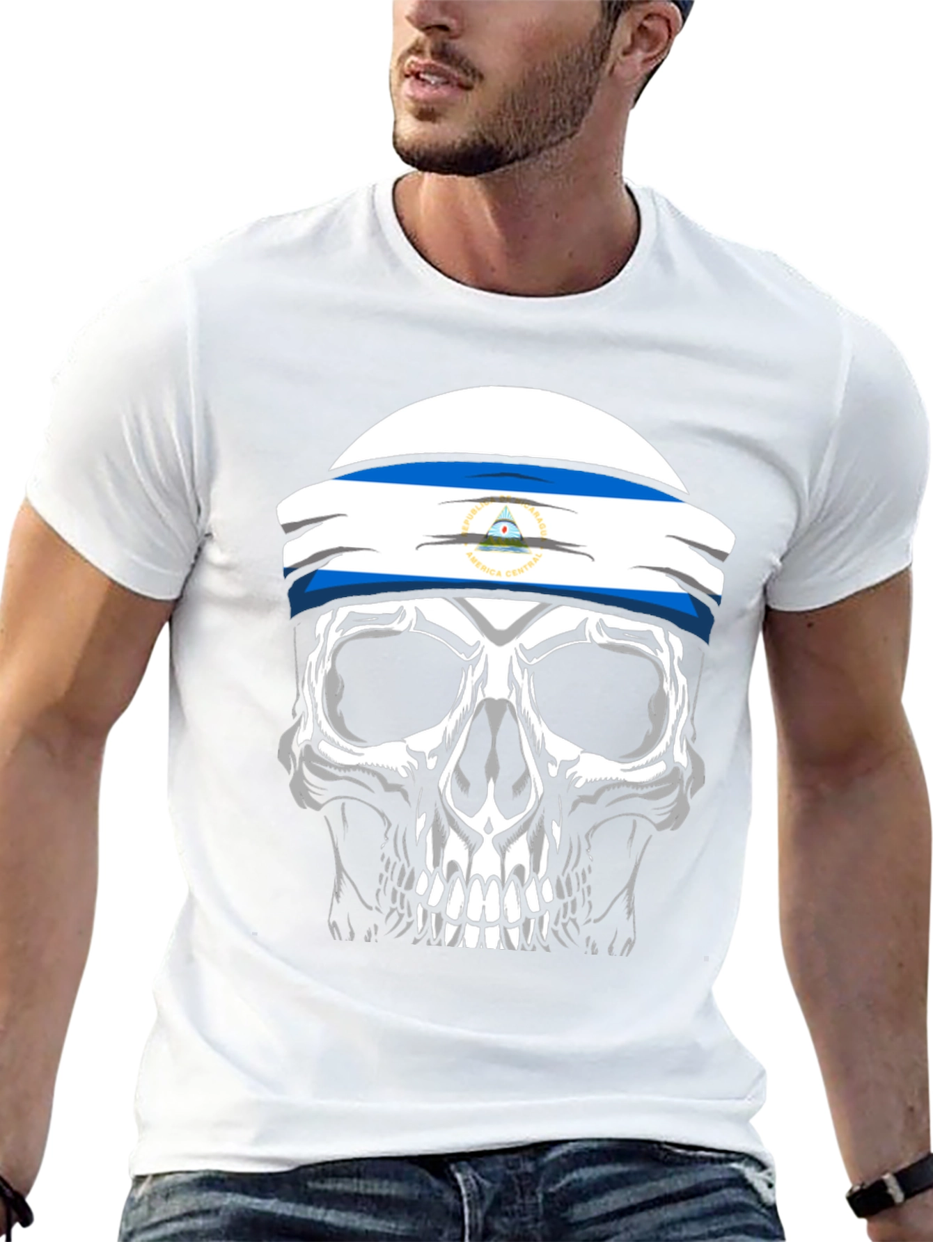 Nicaragua Skull Graphic Tee