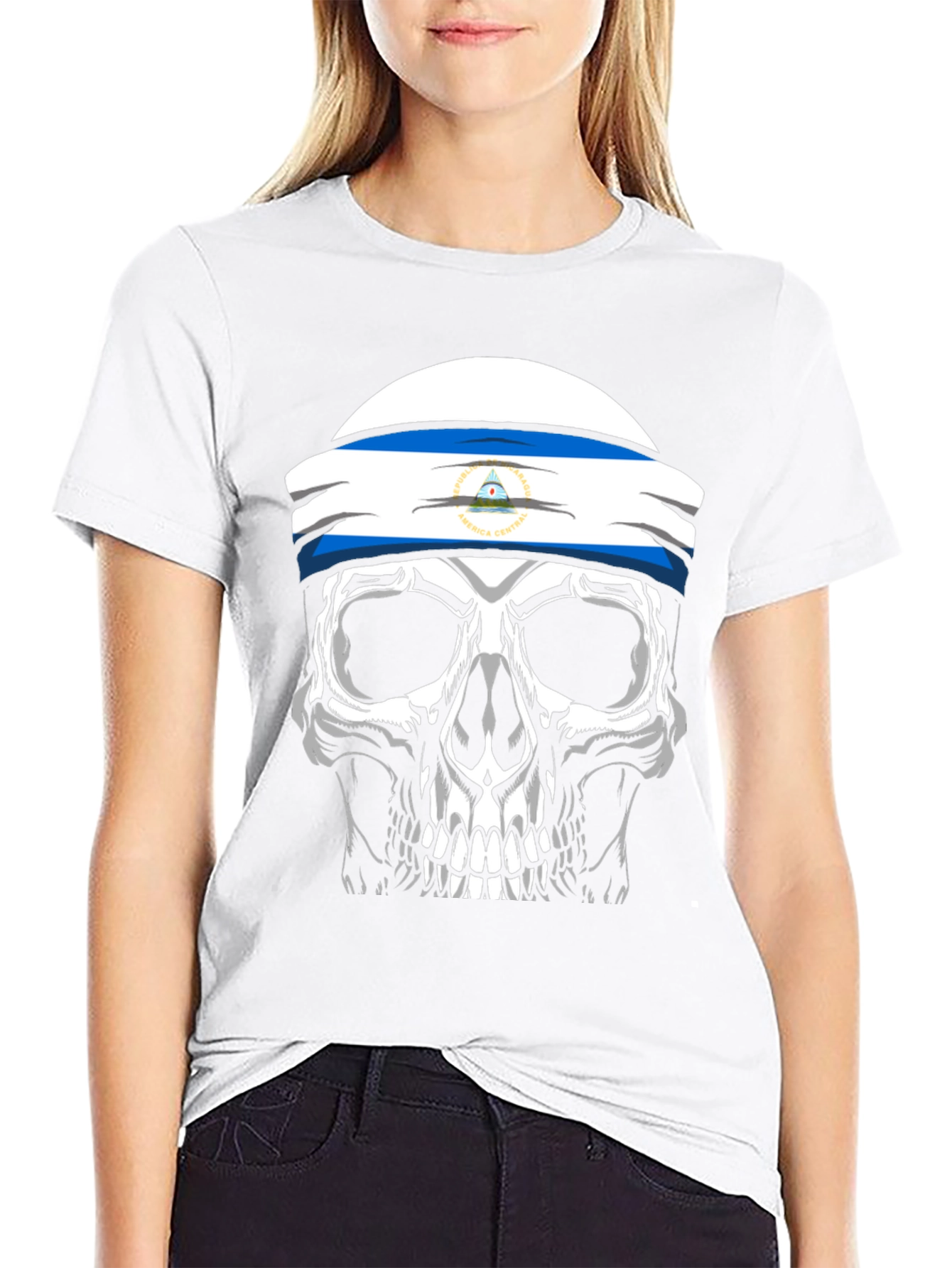 Nicaragua Skull Graphic Tee