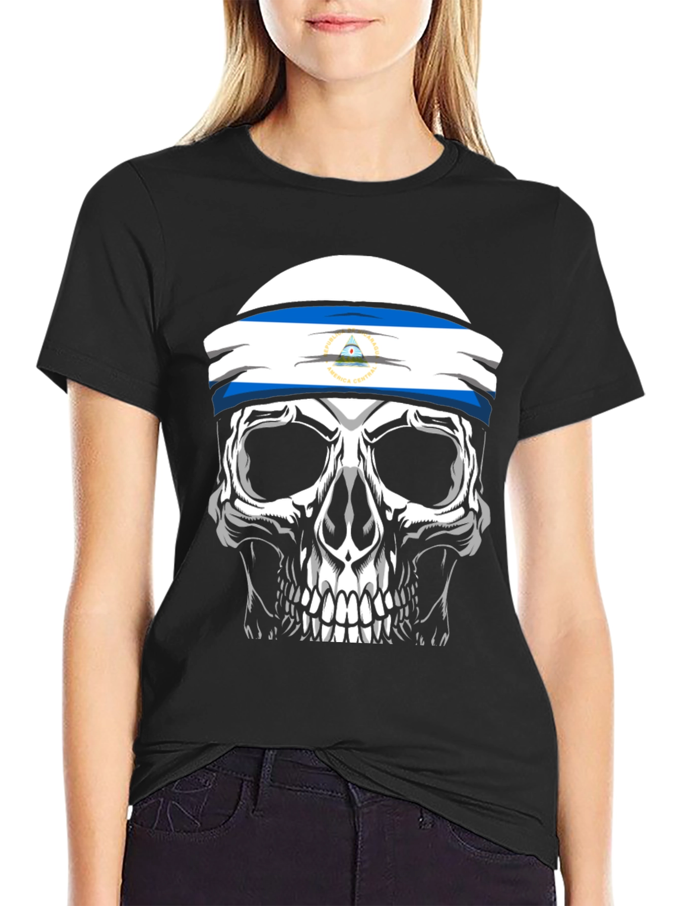 Nicaragua Skull Graphic Tee