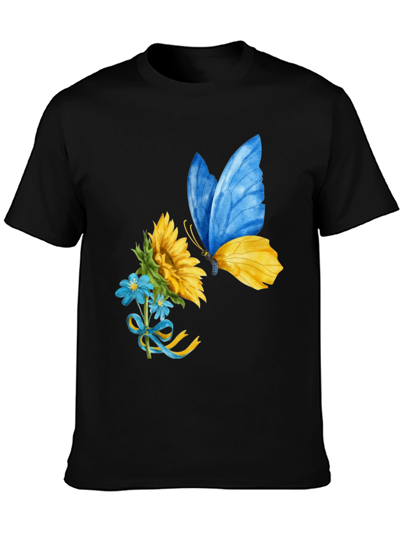Ukraine Butterfly Sunflower Graphic Tee