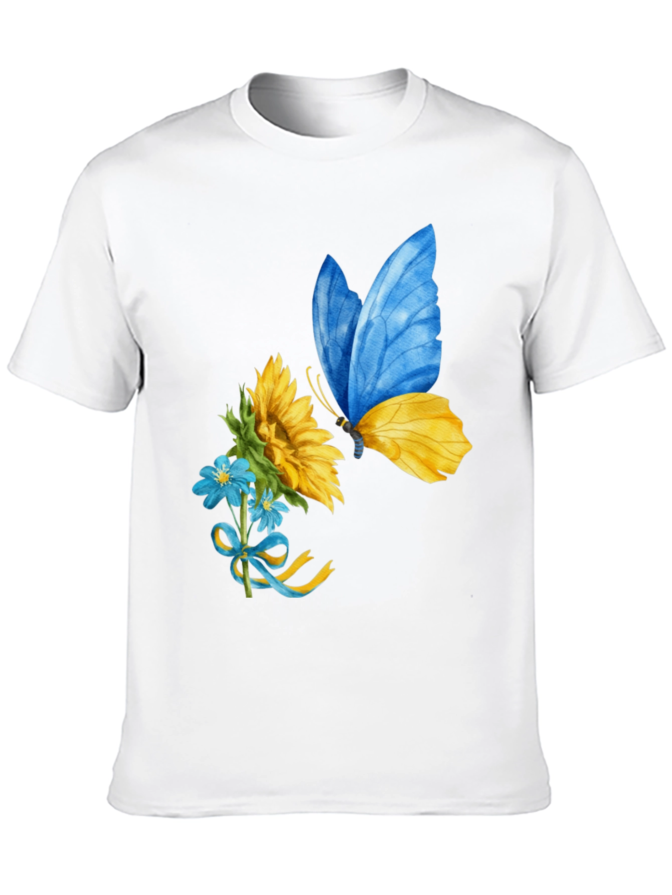 Ukraine Butterfly Sunflower Graphic Tee