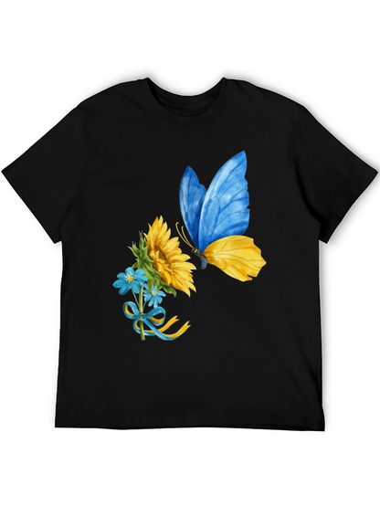 Ukraine Butterfly Sunflower Graphic Tee