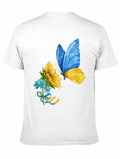 Ukraine Butterfly Sunflower Graphic Tee