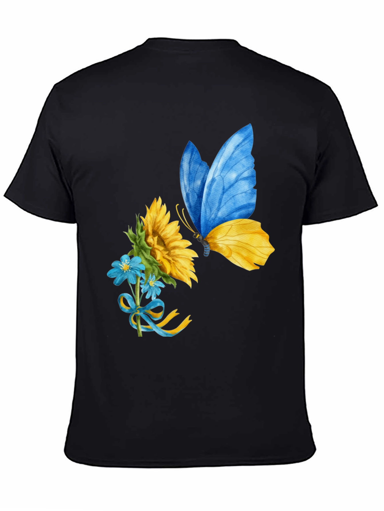 Ukraine Butterfly Sunflower Graphic Tee