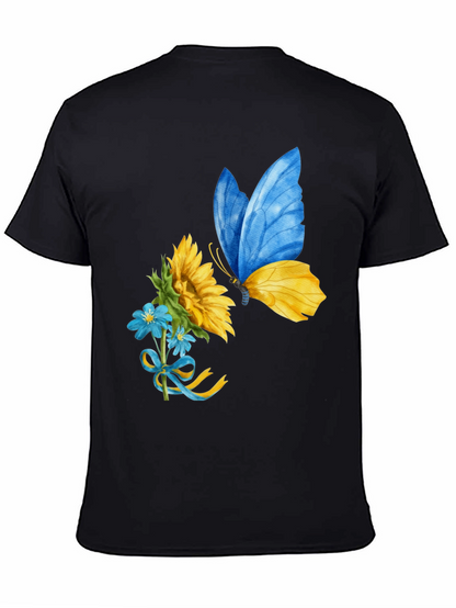 Ukraine Butterfly Sunflower Graphic Tee