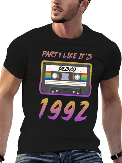 Party Like Its 1992 Disco Cassette Tape T-Shirt