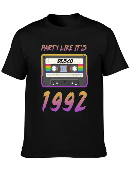 Party Like Its 1992 Disco Cassette Tape T-Shirt