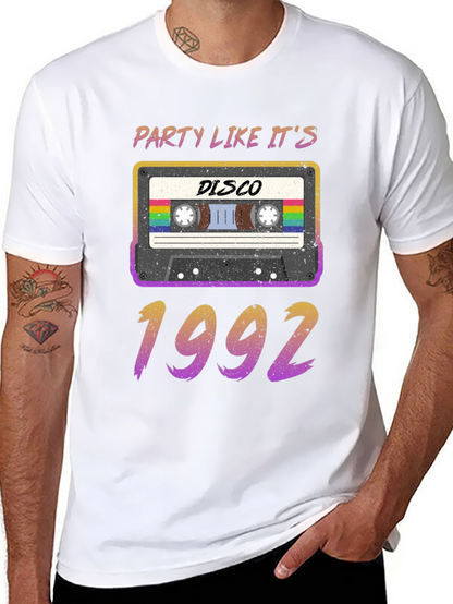 Party Like Its 1992 Disco Cassette Tape T-Shirt