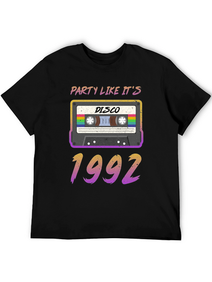 Party Like Its 1992 Disco Cassette Tape T-Shirt