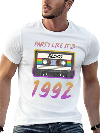 Party Like Its 1992 Disco Cassette Tape T-Shirt