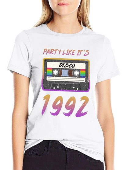Party Like Its 1992 Disco Cassette Tape T-Shirt