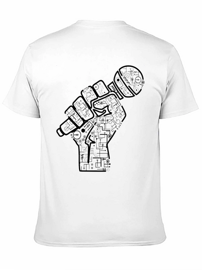 Microphone Hand Graphic Black Tee