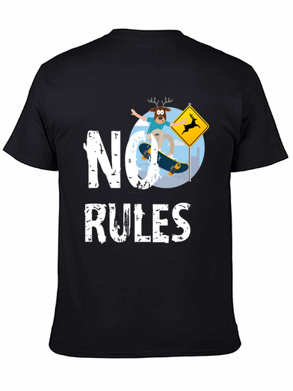 No Rules Deer Skateboard Graphic Tee