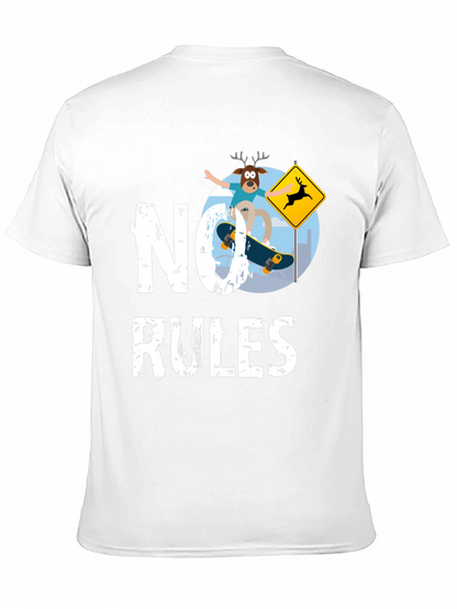 No Rules Deer Skateboard Graphic Tee