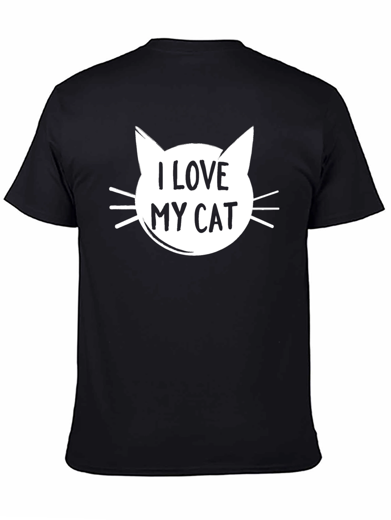 I Love My Cat T-Shirt Black