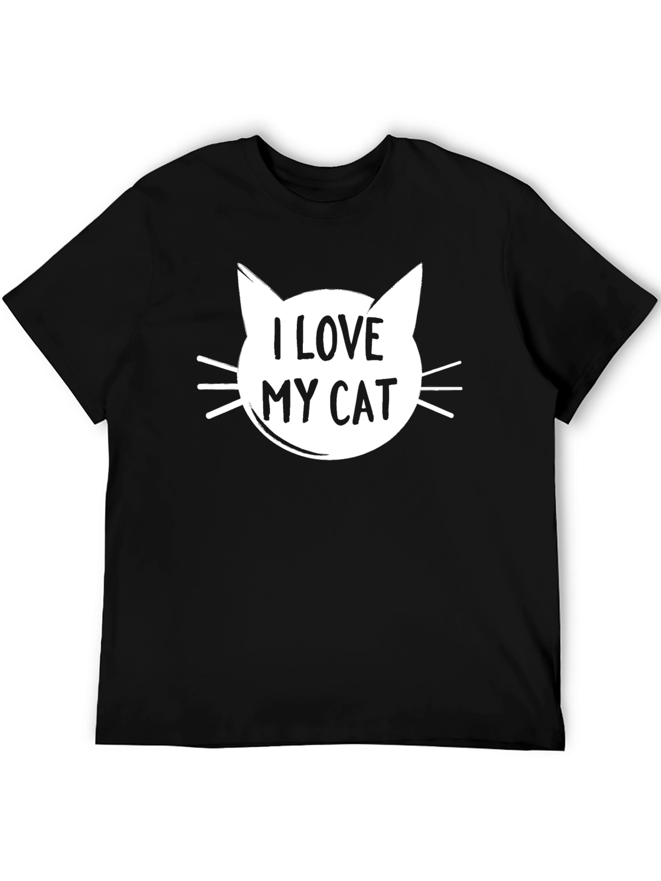I Love My Cat T-Shirt Black
