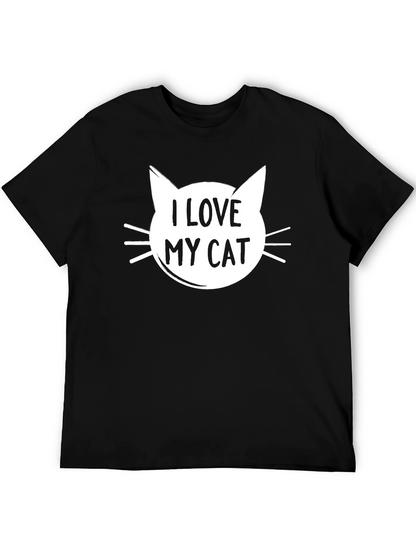 I Love My Cat T-Shirt Black