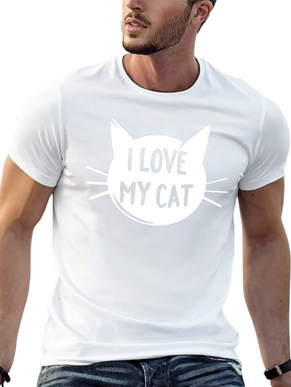 I Love My Cat T-Shirt Black